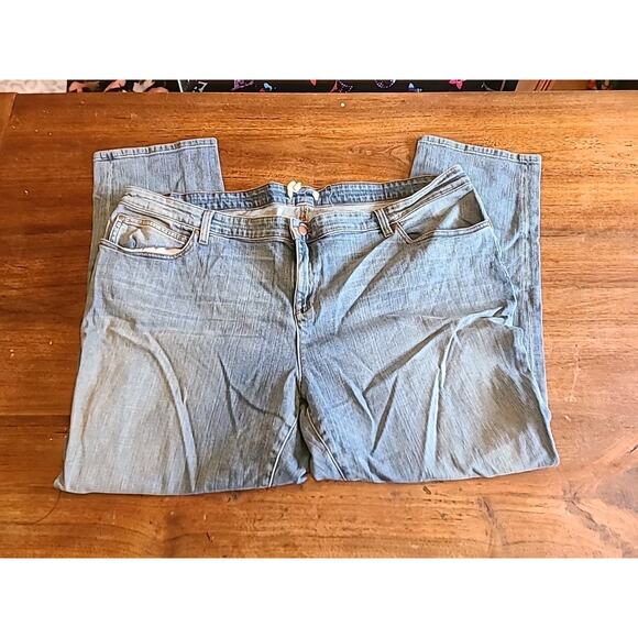 Eileen Fisher Jeans Women 22W Plus Light Blue Stretch - Picture 1 of 9